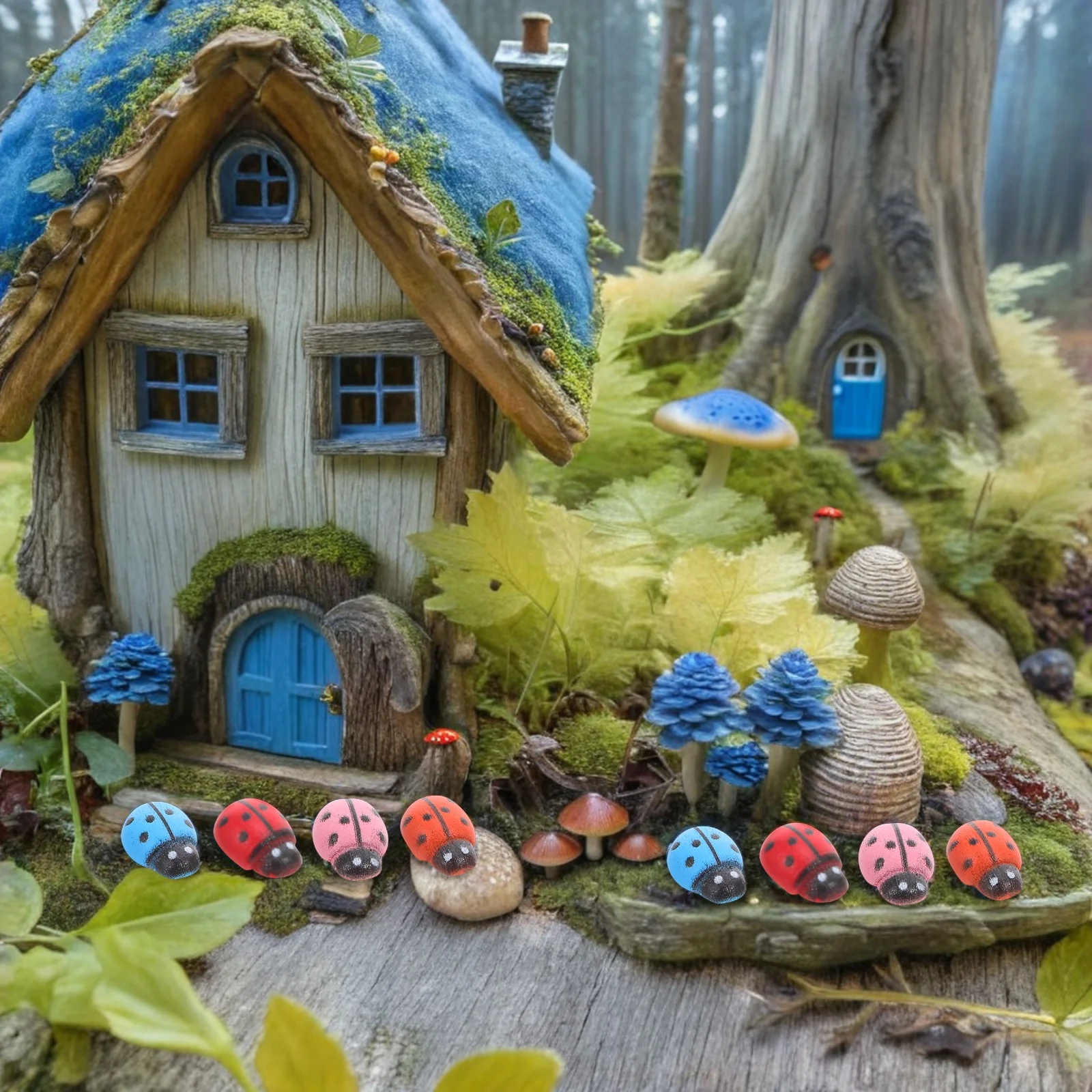 150 قطعة صغيرة الراتنج الخنفساء في الهواء الطلق حديقة الديكور Microlandscape اكسسوارات ملونة صغيرة الراتنج الخنفساء الحلي