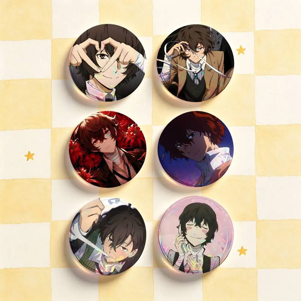 D-Dazai Osamu B-Bungou Stray Dogs Badges 25 32 44 58 75 mm Round Customizable Wholesale Fan goods Self-made fan freebies