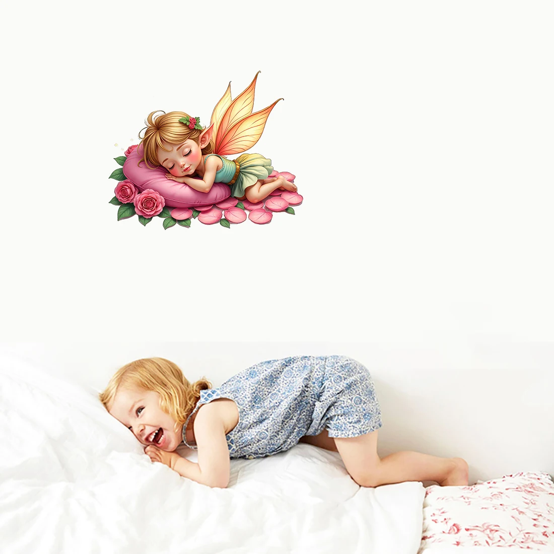 Three Ratels CF93 Cute Sleeping little Elves Cartoon stickers for home decoration car body stickers