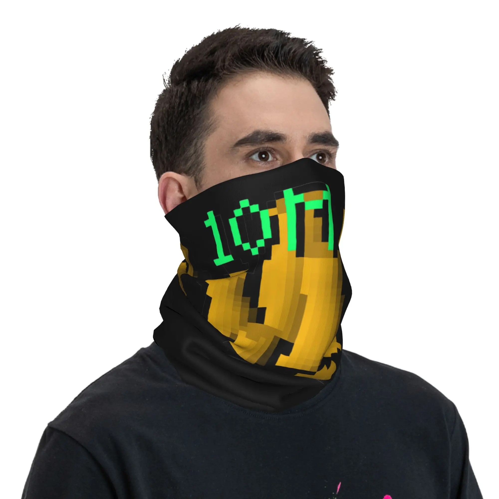 عملات معدنية بطول 10 أمتار - غطاء رقبة باندانا مطبوع قناع وشاح دافئ بالاكلافا للمشي لمسافات طويلة وصيد الأسماك للجنسين للبالغين طوال الموسم