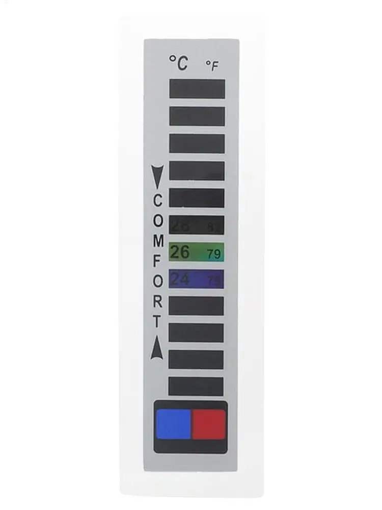 

Down Coat Winter Temperature Sticker Clothing Temperature Gauge Liquid Crystal Display Reusable Strip Fish Tank Temperature Gear