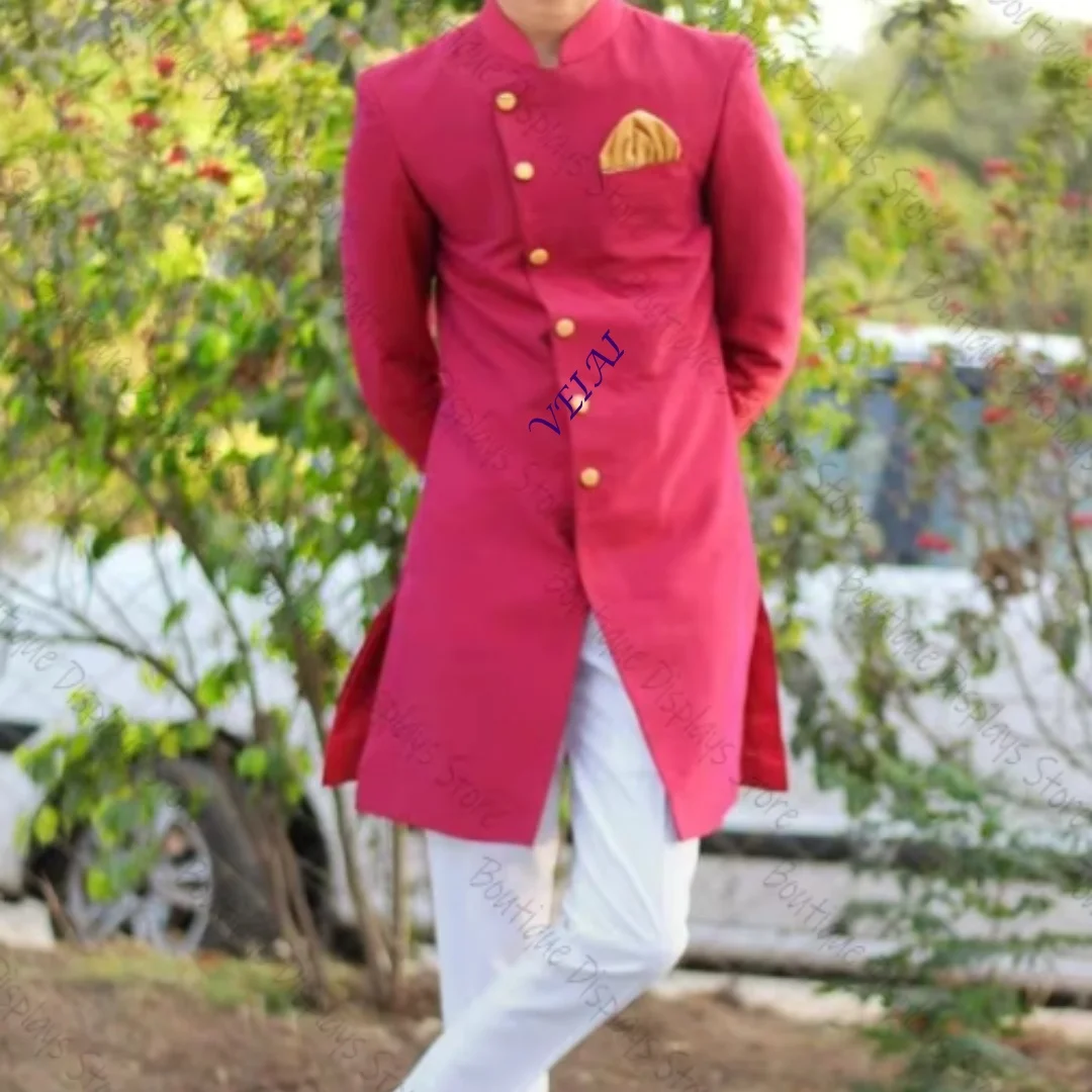

CustomizedLong Single Breasted Straight Men Suit Two Pieces(Jacket+Pants) Outfits Chic Casual Party Prom Wedding Set