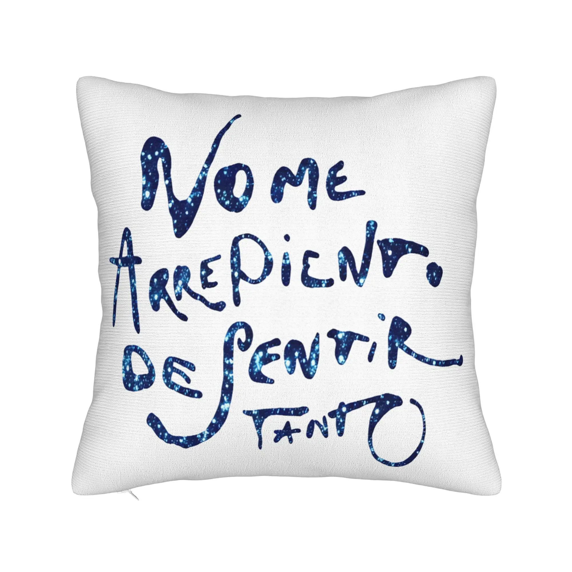 No Me Arrepiento De Sentir Tanto Karols G Pillow Case  Funny Pillow Cover Comfy Pillowcases For Living Room Chair