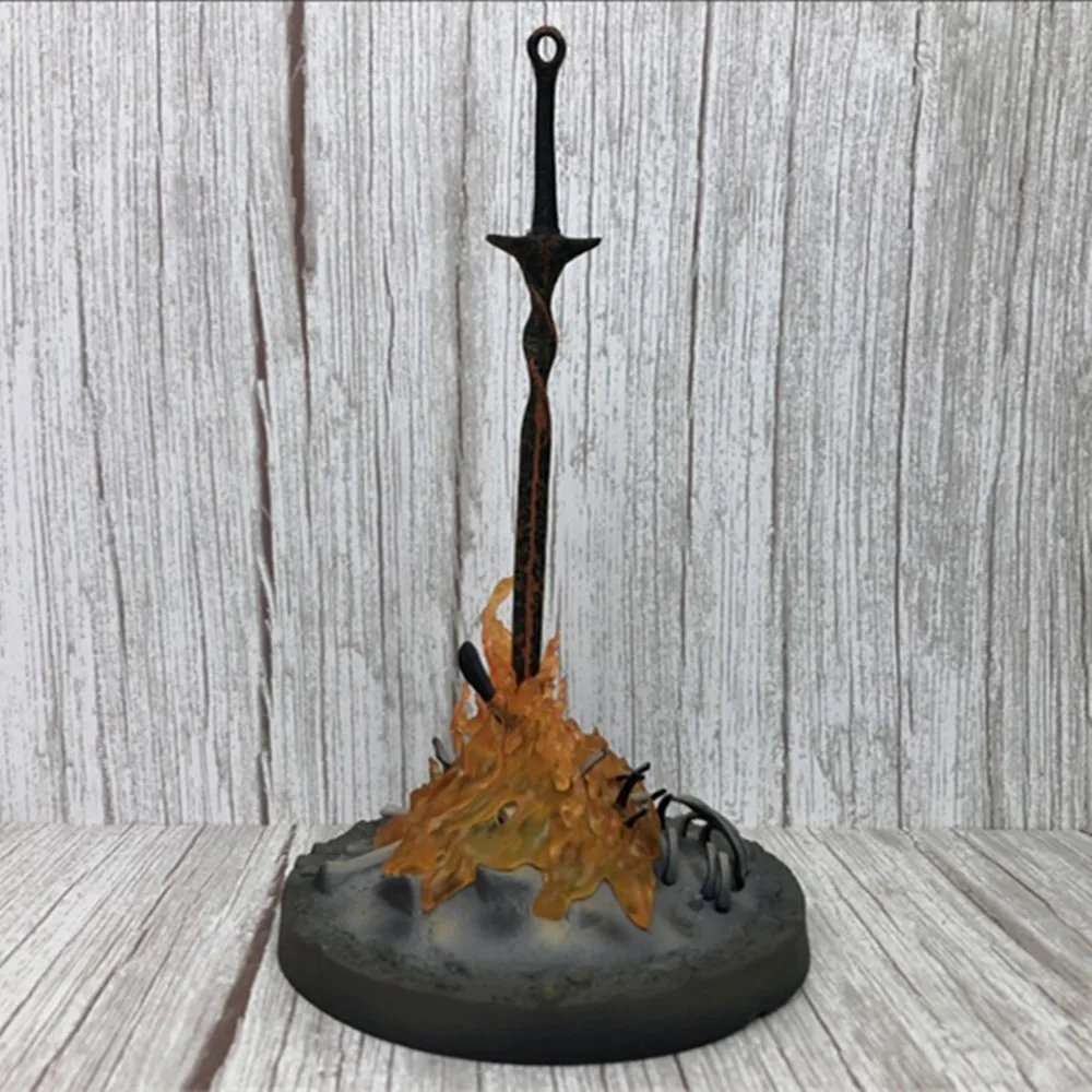 شخصية Dark Souls Bonfire LIT تمثال مضيئة بإضاءة LED قابل للجمع بمقياس 1/6