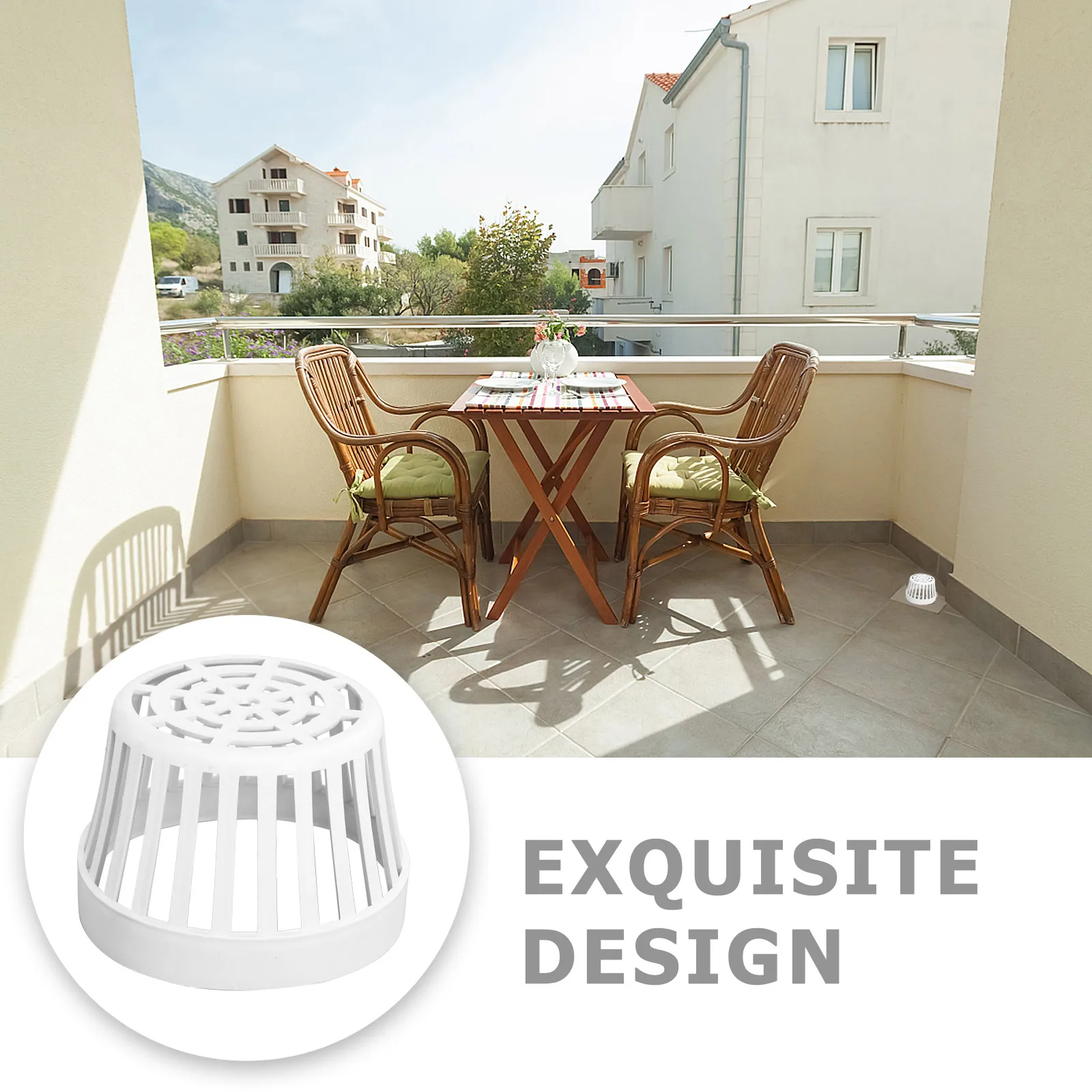 

1Pc Durable Pvc Drainage Pipe Breathable Lid For Rooftop Floor Balcony Garden Anti Clog Filter Strainer