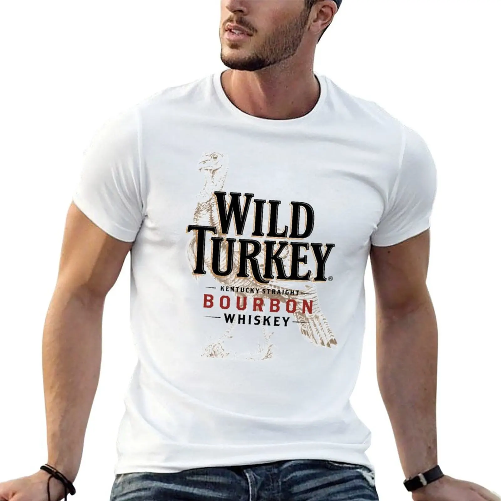 Футболка Wild Kentucky Straight Bourbon Whiskey, мужские футболки, комплект хлопковых мужских футболок, высококачественные футболки люксового бренда