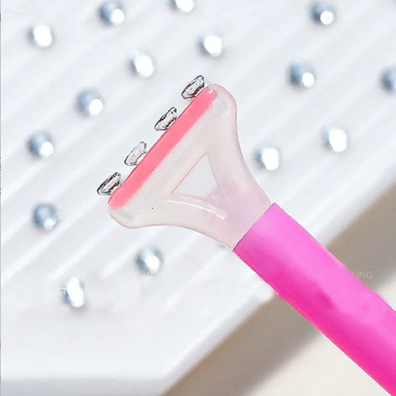 3 pezzi/set penne diamantate per nail art a doppia testa per la raccolta di glitter e kit di strumenti di fango per la decorazione delle unghie