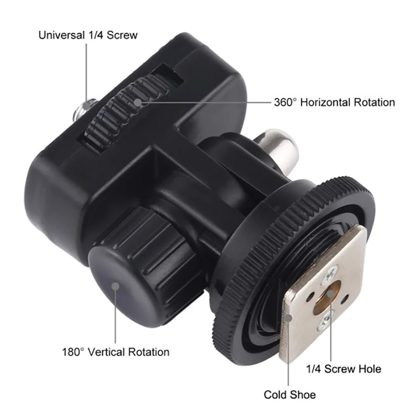 1/4 Inch Screw Thread Cold Shoe Tripod Mount Adapter Camera Mount Adapter Camera