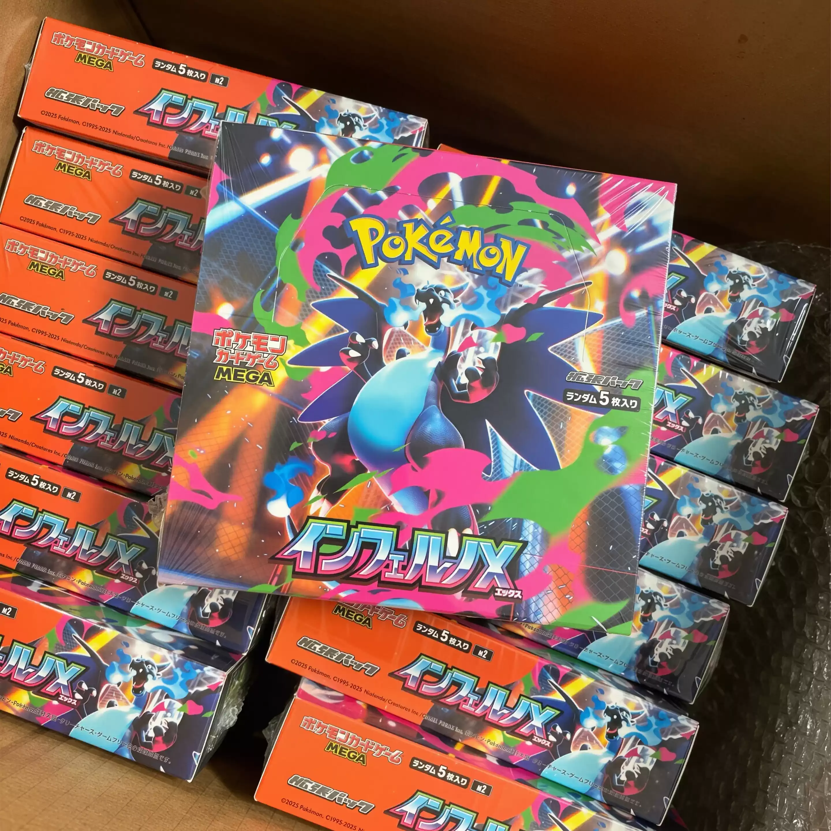 

Pokemon Cards Original Trading PTCG Cartoon Japanese Version M2 Mega Evolution Supplementary Pack Fire Dragon Hell Flame