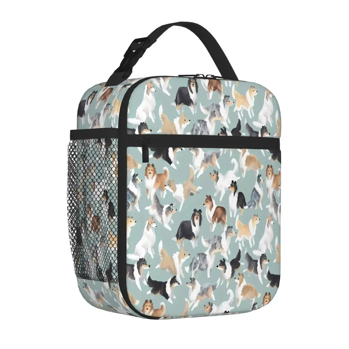 Bestselling The Rough Collie Marble Print Insulated Lunch Bag Lawn Dining Shoulder Lunch Bag