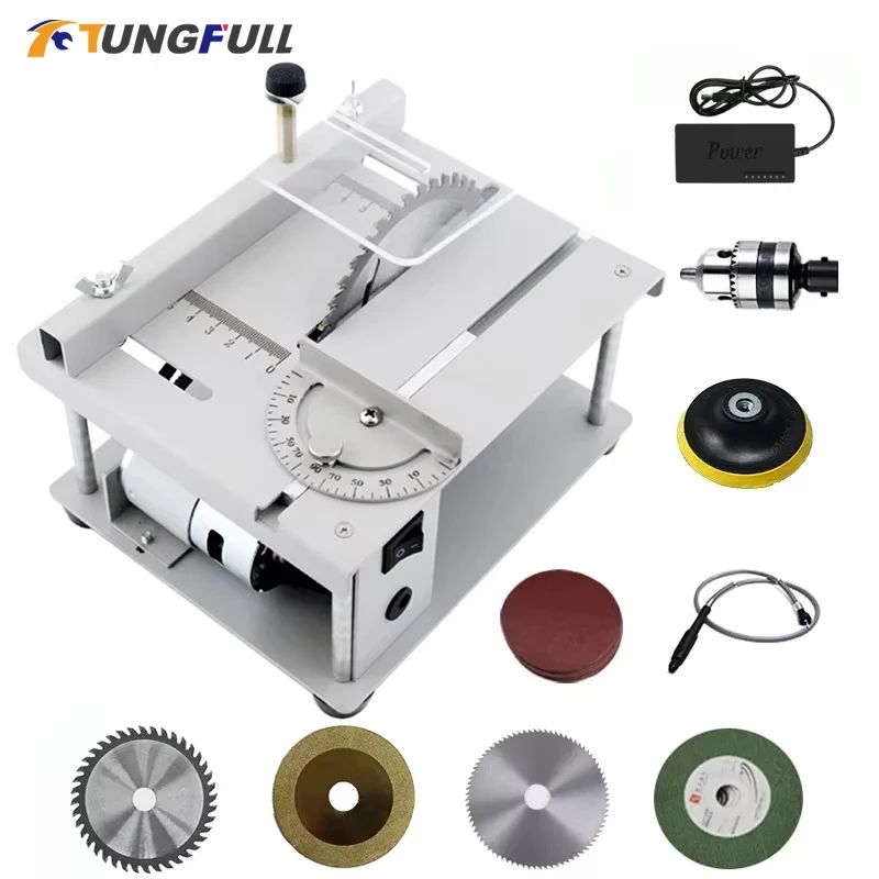 

Multifunctional Table Saw Machine Desktop Electric Saw Cutter DIY Hobby Crafts PCB Acrylic Cutting Tool Desktop Sawing Machine