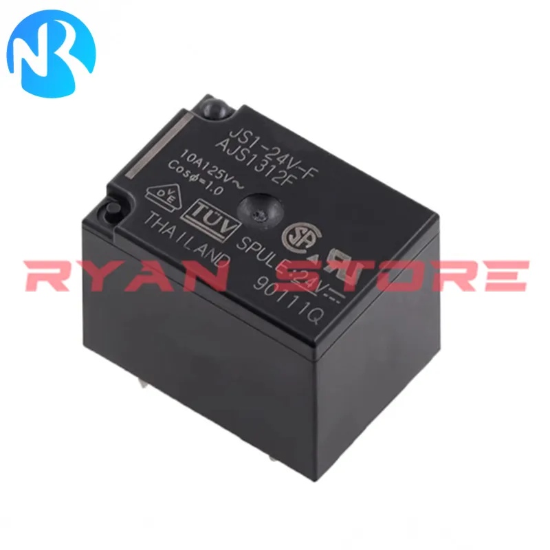 10 pz 100% nuovo originale JS1-5V-F JS1 12V F JS1-24V-F AJS1319F AJS1311F AJS1312F 10A 5Pin relè di potenza DC5V 12V 24VDC