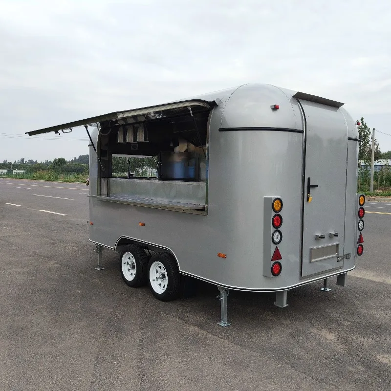 Portable Event Catering Truck Trailer Mobile Pizza Oven Food Cart Vending Kitchen System