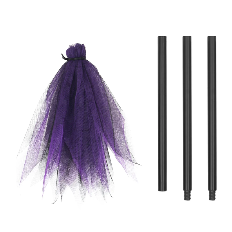 Boys Girls Halloween Witch Broom Masquerade Cosplay Costume Accessories Props for Kids