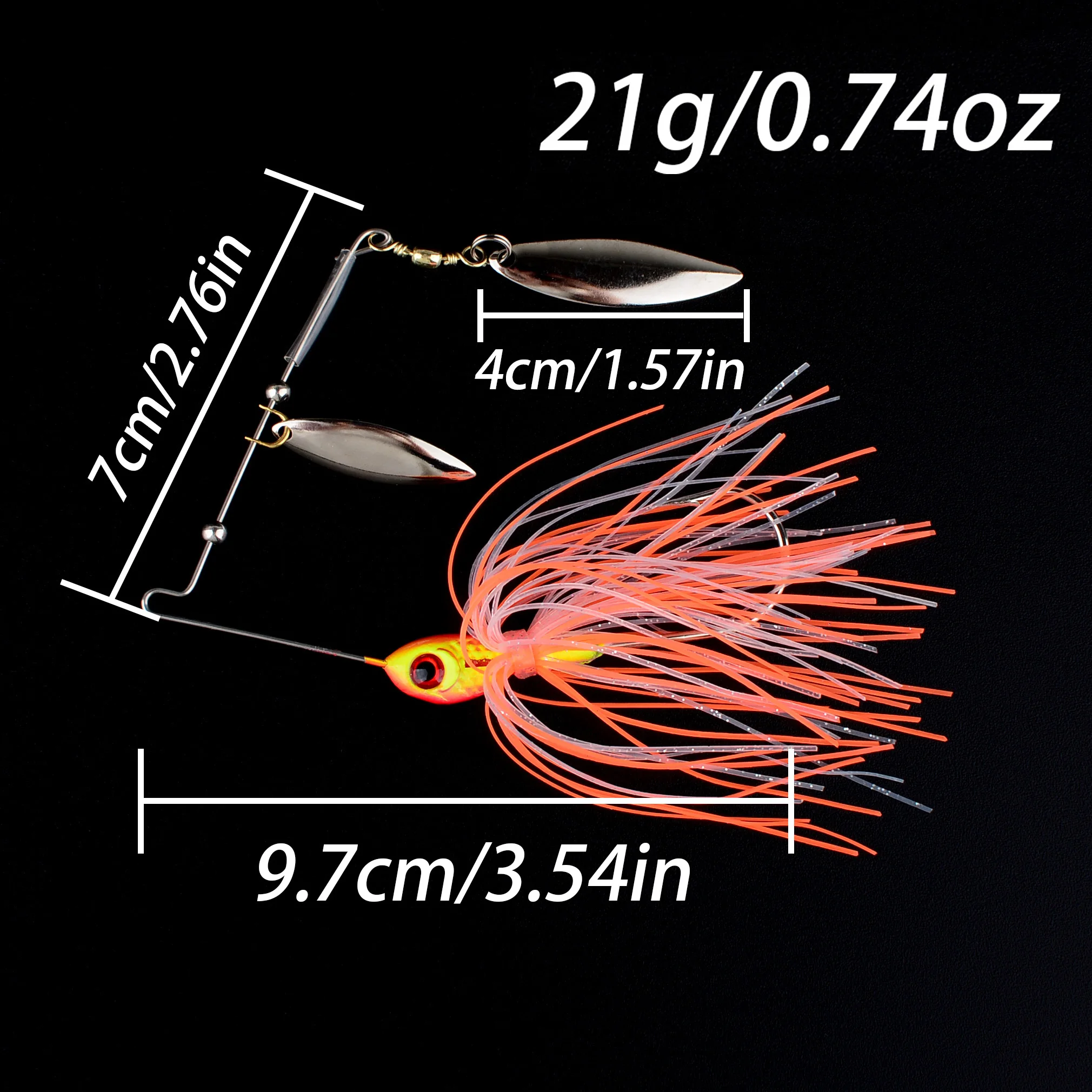1PC 16.5G/21G spinner bait fis - огляд і ціна Fishing Lure Blade Bait