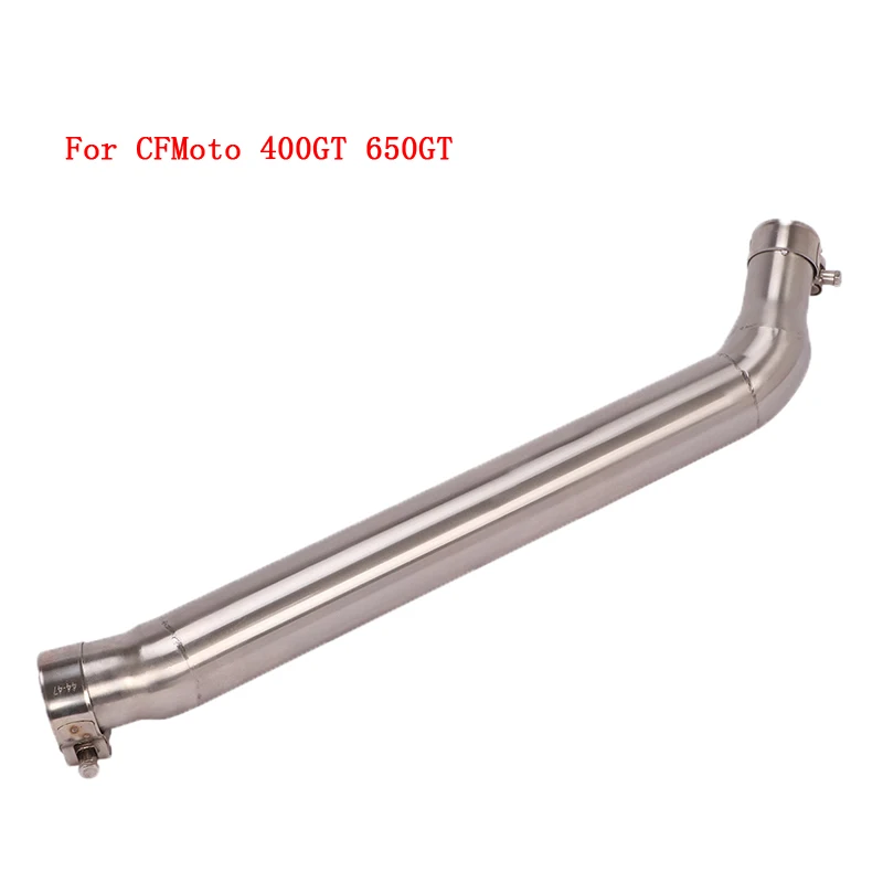

Для CFMoto 400GT 650GT выхлопная система мотоцикла Escape 51 мм мотоциклетный глушитель среднее соединение звено трубы из нержавеющей стали