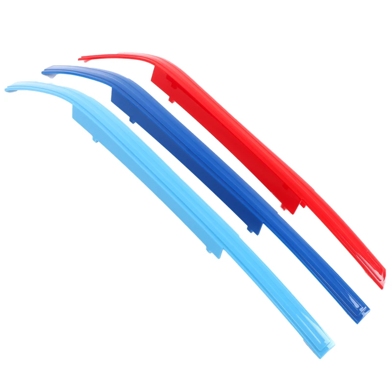 لسيارات BMW 7 Series/G70 2023-2024 شرائط زخرفية لشبكة مركزية أمامية للسيارة ثلاثة ألوان ملحقات خارجية للسيارة #6