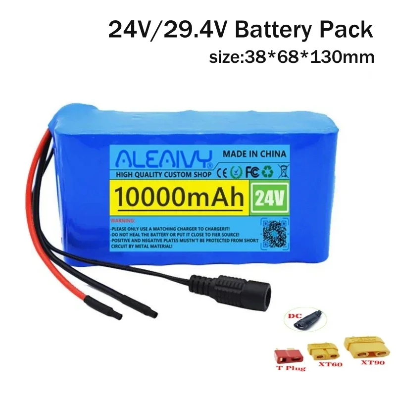 

7S2P 24V/29.4V 10Ah 8Ah 18650 Battery pack 29.4V 8000mAh Rechargeable Battery Mini Portable Charger For LED/Lamp/Camera with BMS