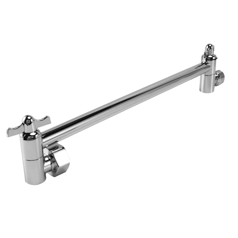 Shower Arm Extension, Arm Extender,Adjustable Height Shower Head Arm,Brass Shower Head Extension Arm,High Polished Chrome Finish