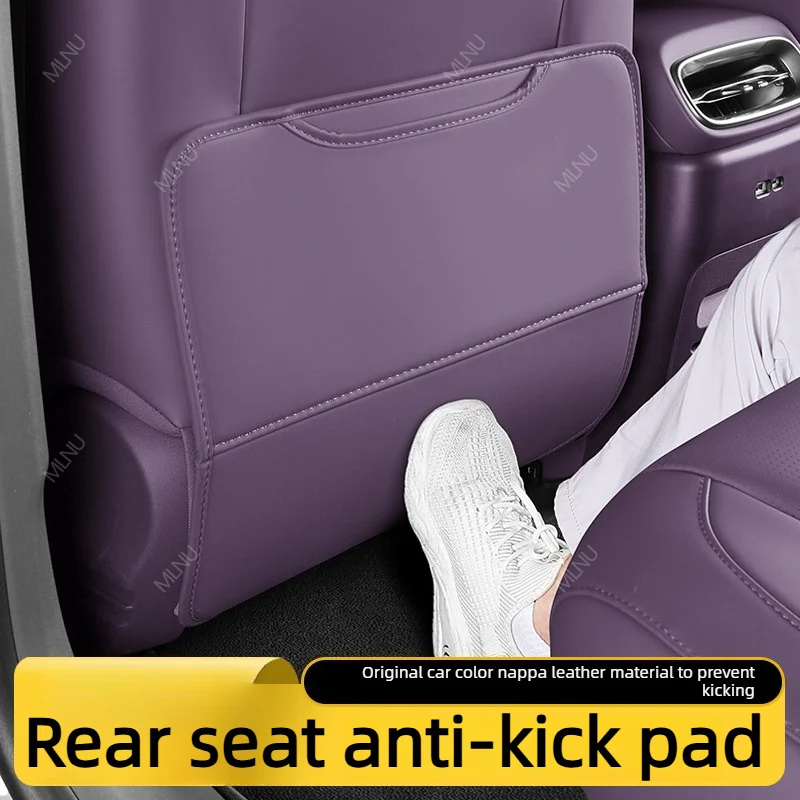 Rear Seat Kick Mat For Leapmotor B05 Lafa 5 B10 Accessories,Nappa Leather,Durable,Scratch-Proof,UV-Resistant&Sun-Proof