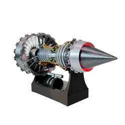 25CM TR-900 Turbofan Engine Model Kit Adjustable Speed Tail Flame Light Turbo Jet Aircraft Engine  3D Printing Toy for men