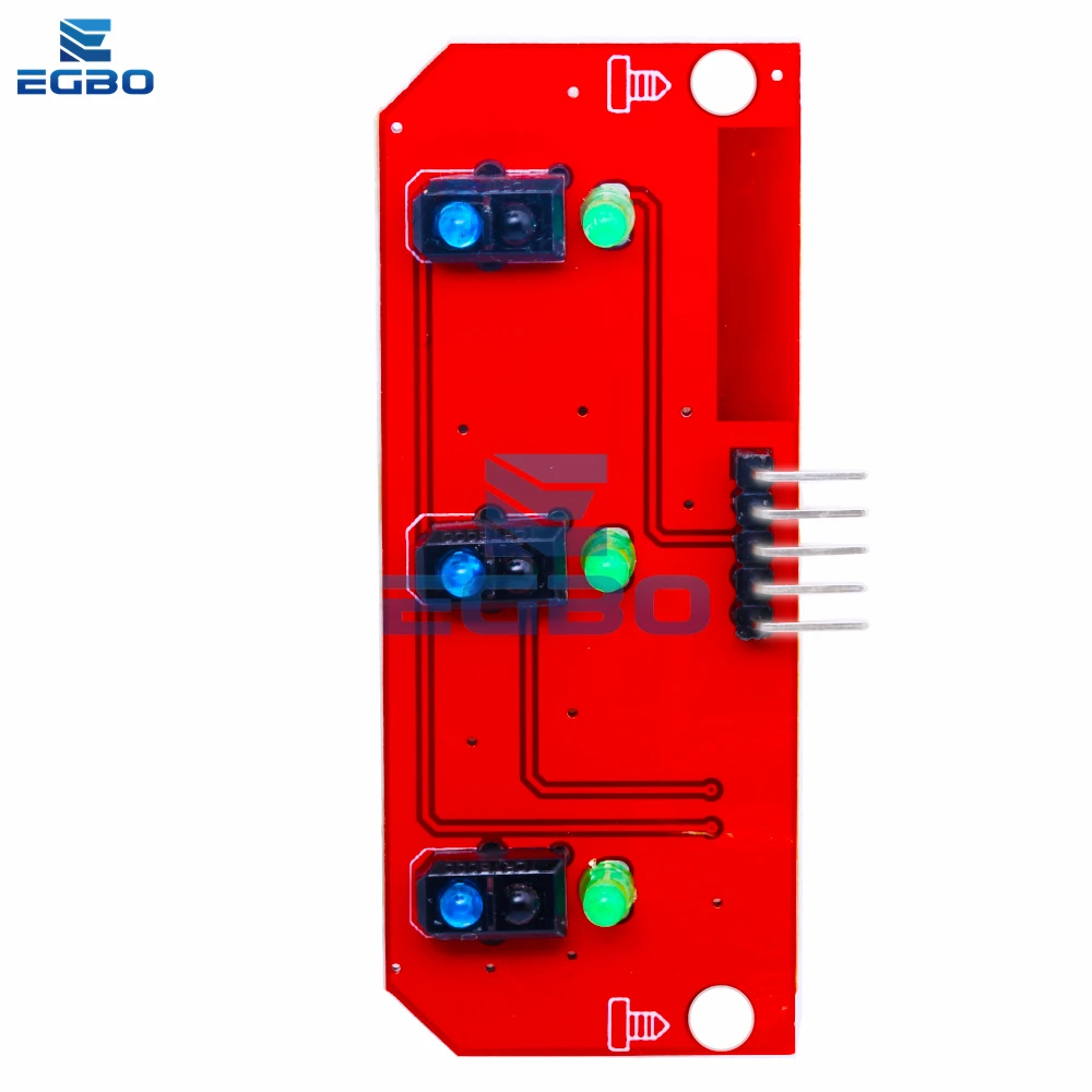 وحدة استشعار الأشعة تحت الحمراء TCRT5000 ذات 3 قنوات: تتبع عاكس بالأشعة تحت الحمراء - لدورية خط السيارة الروبوتية وتجنب العوائق