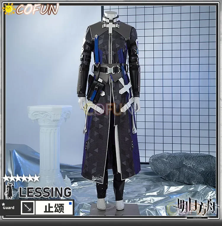 COFUN [Customized] Arknights NEW OPERATOR LESSING Cosplay Costume Halloween Game Suit Men Long Jacket Coat Shirt Pants