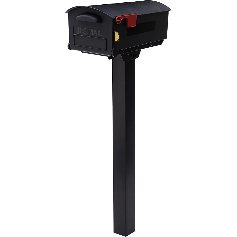 جبل طارق صناديق البريد باتريوت سعة كبيرة بلاستيك مقاوم للصدأ أسود، صندوق بريد ما بعد التركيب، GMB515B01