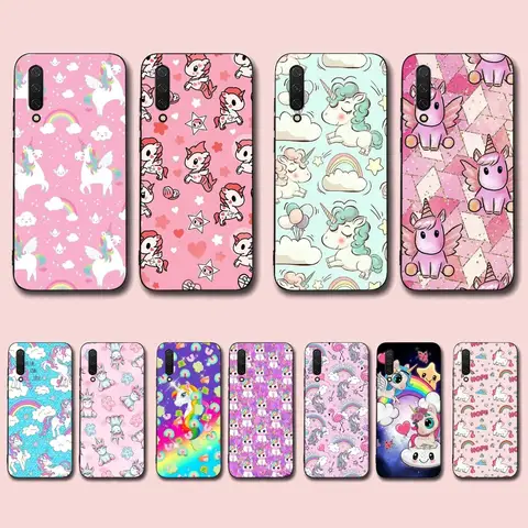 Pink Unicorn Rainbow Phone Case For Xiaomi Mi 5X 8 9 10 11 12 lite pro 10T PocoX3pro PocoM3 Note 10 pro lite