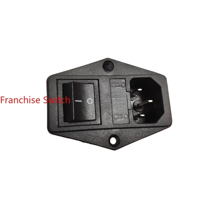 

10PCS AC product type three-in-one double insurance black switch medical power socket G808