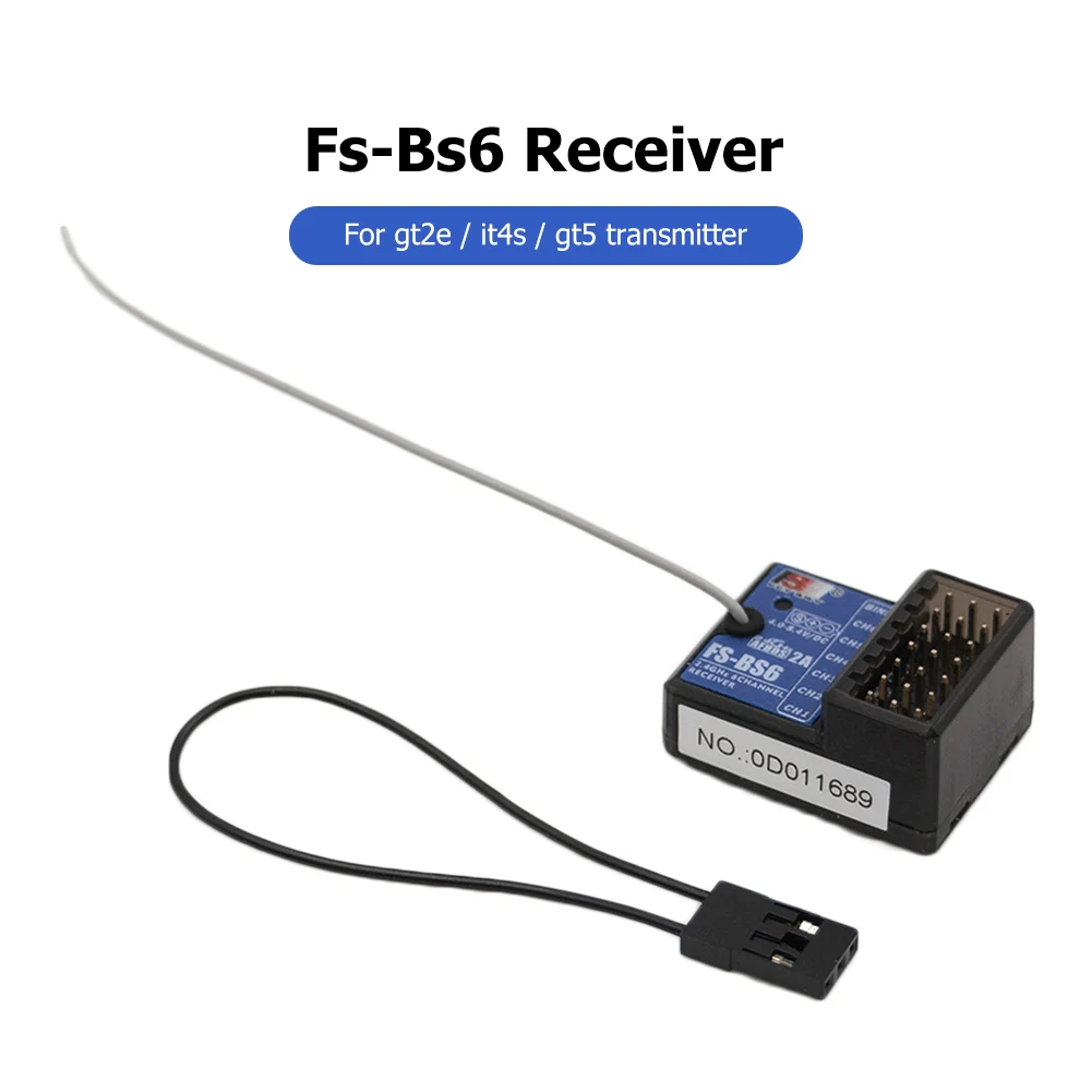 

6-канальный приемник FlySky FS-BS6 со стабилизацией гироскопа для передатчика GT2E/IT4S/GT5