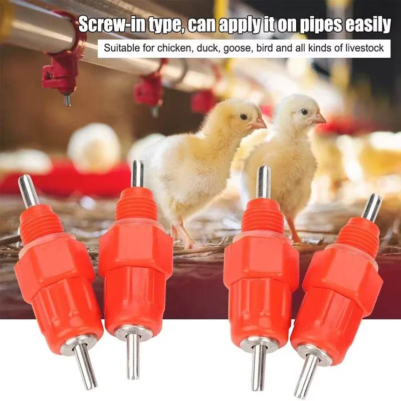 

5/10/15Pcs Chicken Waterer Nipple Drinkers Quail Pigeon Waterer Nipple Automatic Water Spring Type Poultry Farming Supplies