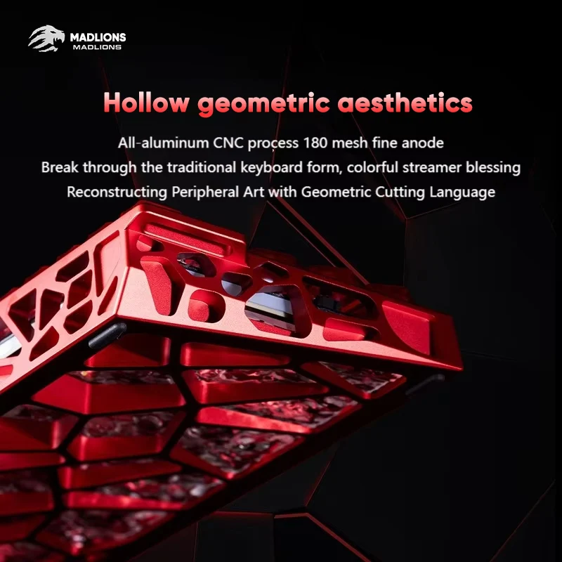 Madlions MAD Light 60 HE Magnetic Mechanical Keyboard Aluminum Hollow RT0.01 8K Wired Gaming Keyboard Rapid Trigger Rgb Keyboard