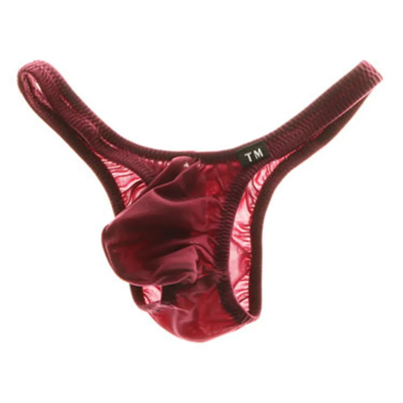 New Men's Ice Silk Bikini Briefs, Low-rise No-show Underwear, Thin Silky Multi-color