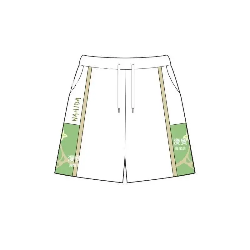 Game Genshin Impact Cosplay Nahida Women Girl Summer Loose Top Short Sleeved T-Shirt Full Set Carnival Costumes