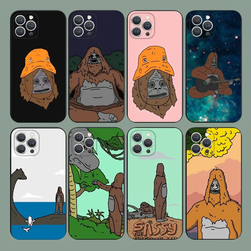 

Sassy The Sasquatch Phone Case For iPhone 15,14,13,12,11,Plus,Pro Max,XS,X,XR,SE,Mini,8,7 Soft Silicone Black Cover