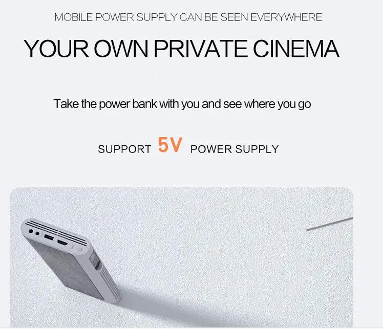 Sainyer K5 4K 3D Android Smart Mini Wifi Beamer Led DLP Portable Projector for Smartphone Tablet Mobile Phone PC Black Business