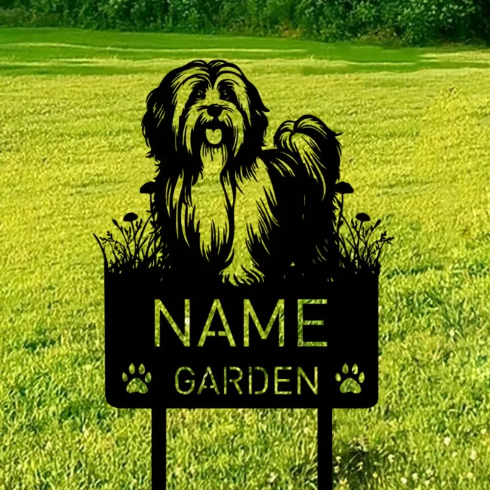 

Emotion - filled Sentimental Custom Metal Personalized Havanese Dog Memorial Garden Stake Retro Style Name Sign for House