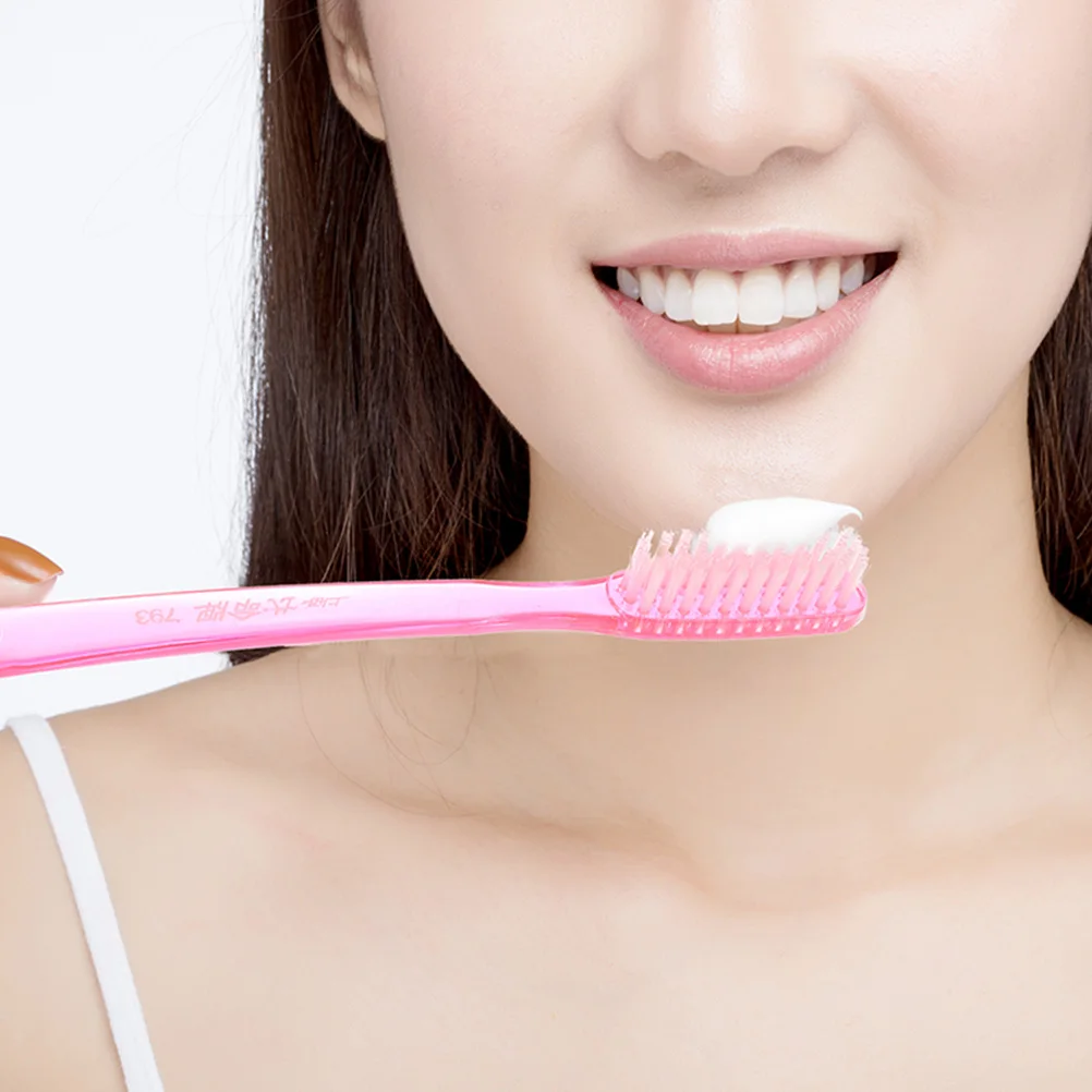 

10Pcs Travel Toothbrushes Hard Bristle Adult Plastic Cleaning Brushes Lightweight Small Head Portable Manual Clean