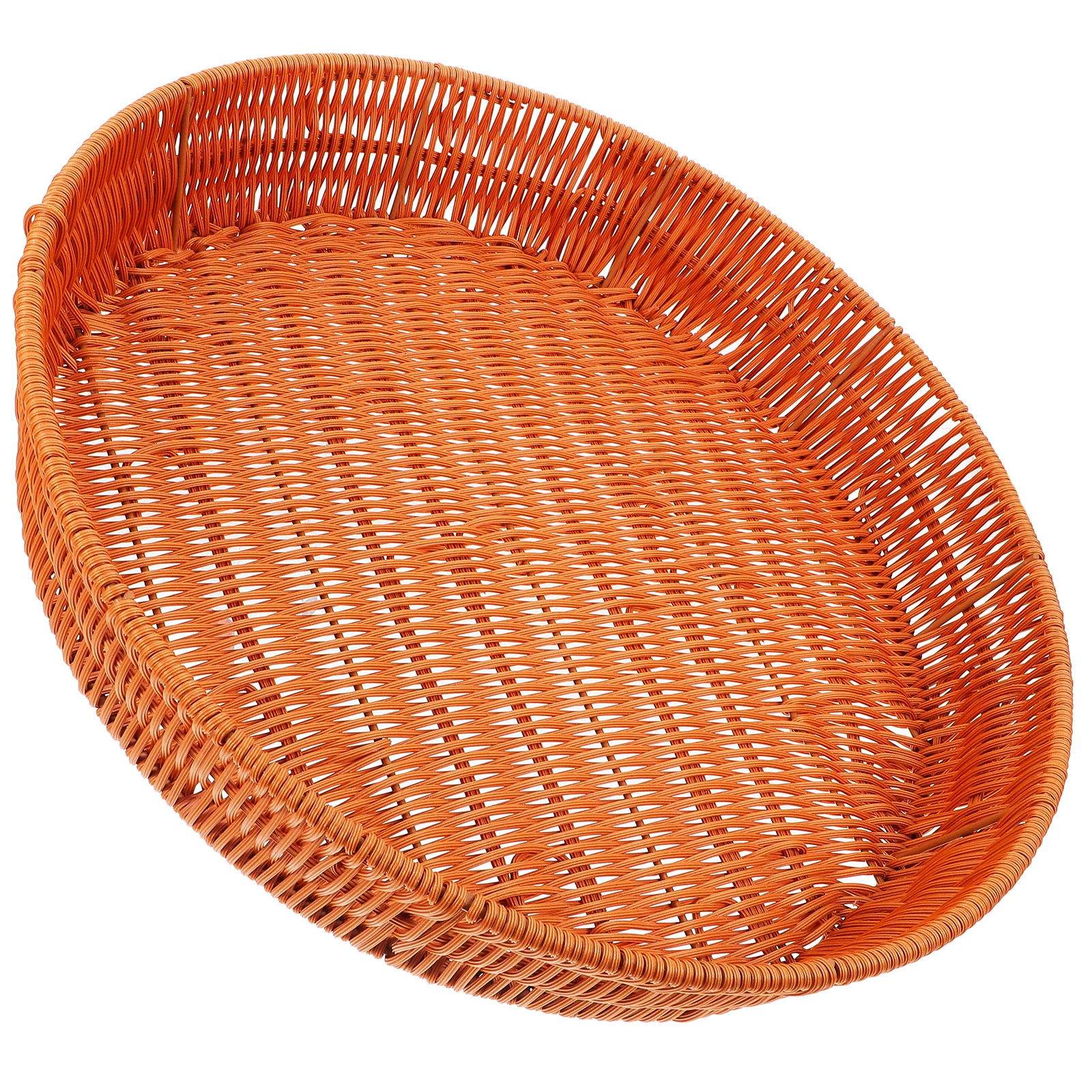 

Woven Bread Plastic Fruits Tray Storage Baskets Home Decor Kitchen Sundries Bread Holder Holder Desk Top Serving