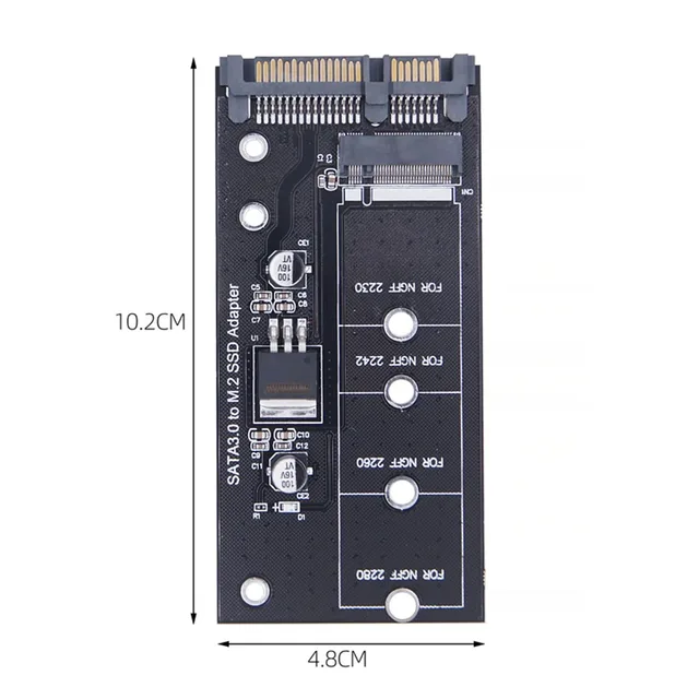 M.2 NGFF SSD to SATA III Adapter Card – B Key / B+M Key, 2230 / 2242 / 2280 – view 6
