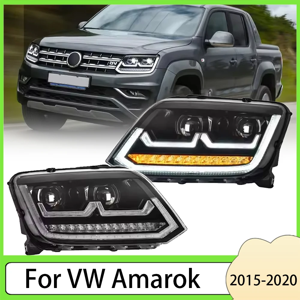 

Высококачественные светодиодные фары для VW Amarok 2015-2020 Volkswagen Amarok, автомобильные аксессуары, передние фары, фары