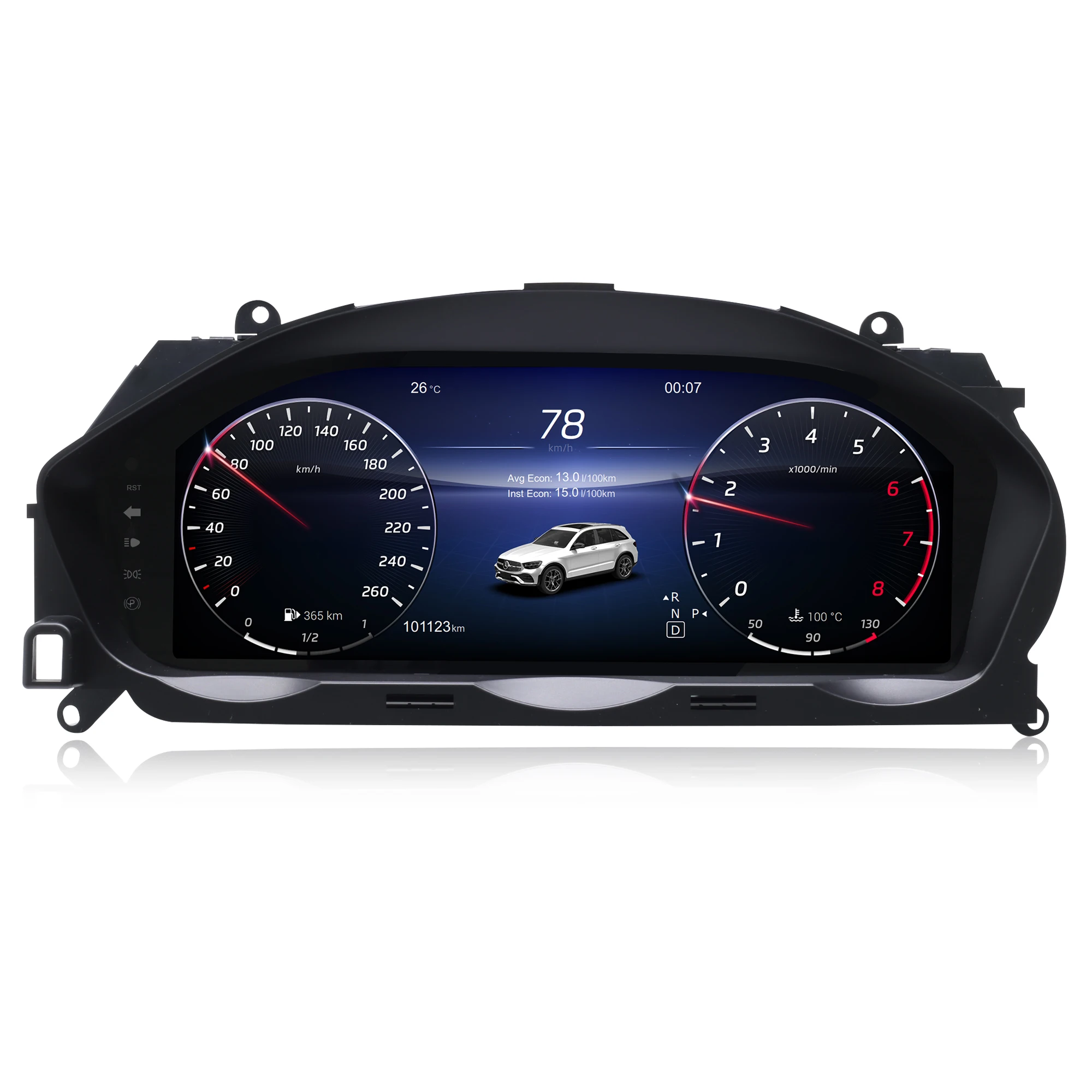 

12,3-дюймовая цифровая приборная панель для Mercedes-Benz C-Class W204 (2011–2014) NTG 4.5, ЖК-дисплей, панель приборов