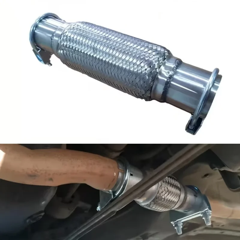

Exhaust Tube Telescopic Flexible Connection Braid Bellows Muffler Pipe Join Connector Welded For Vauxhall Corsa D E Repair Tools