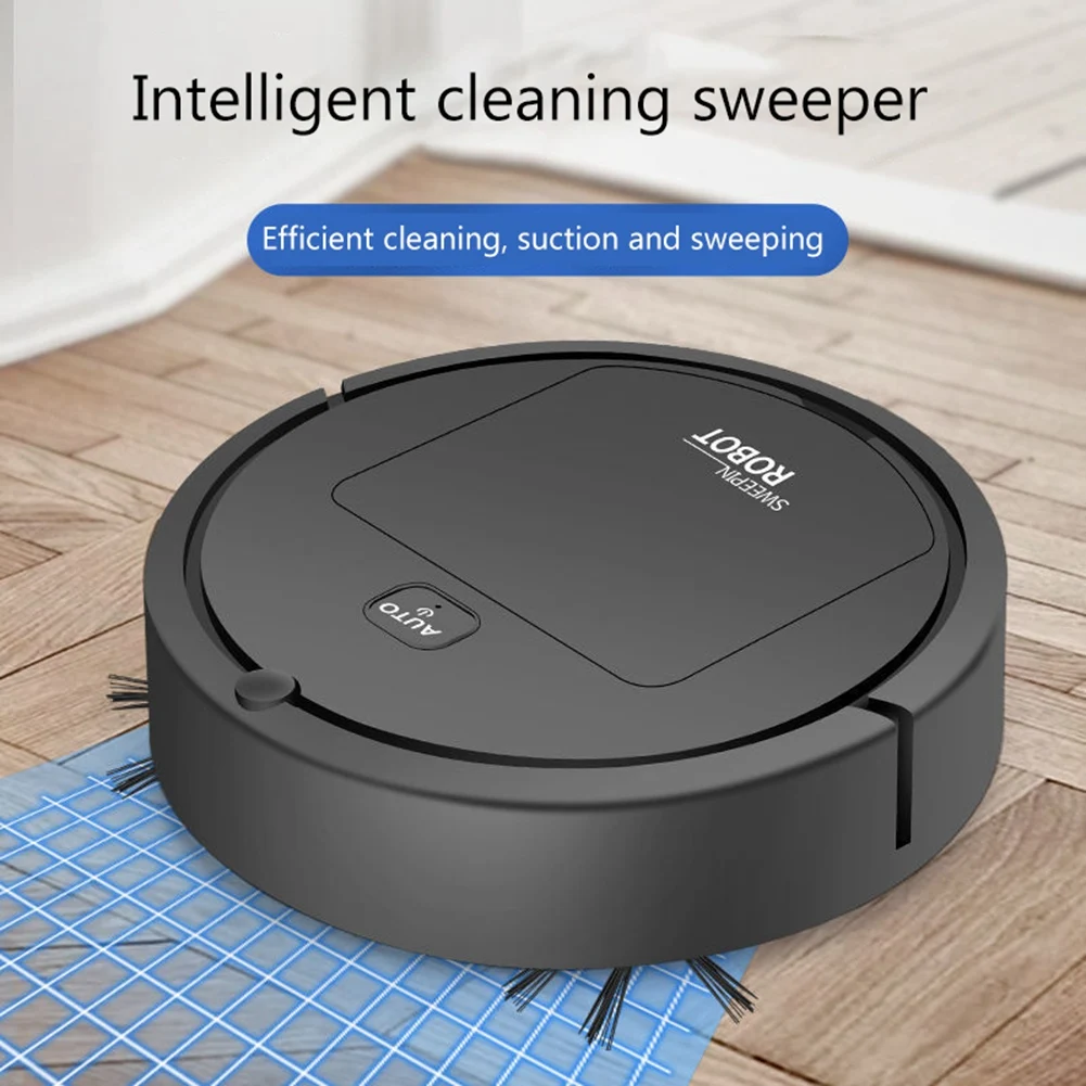 Super Deals Robotic Vacuum Intelligent Low Noise Floor Sweeper Dust Catcher Carpet Cleaner ,Black