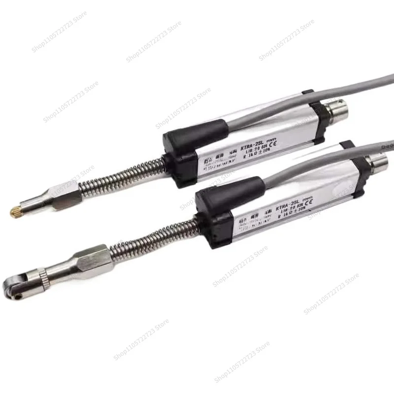 For KTR Miniature Displacement Sensor Miniature Spring Self-reset Self-rebound Electronic Ruler 4-20ma0-10V Rangefinder