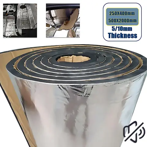 2000*500/250*400mm 5/10mm 자동차 사운드 매트 교정 데드너 열 소음 절연 데드닝 매트 후드 폐쇄 셀 폼 액세서리