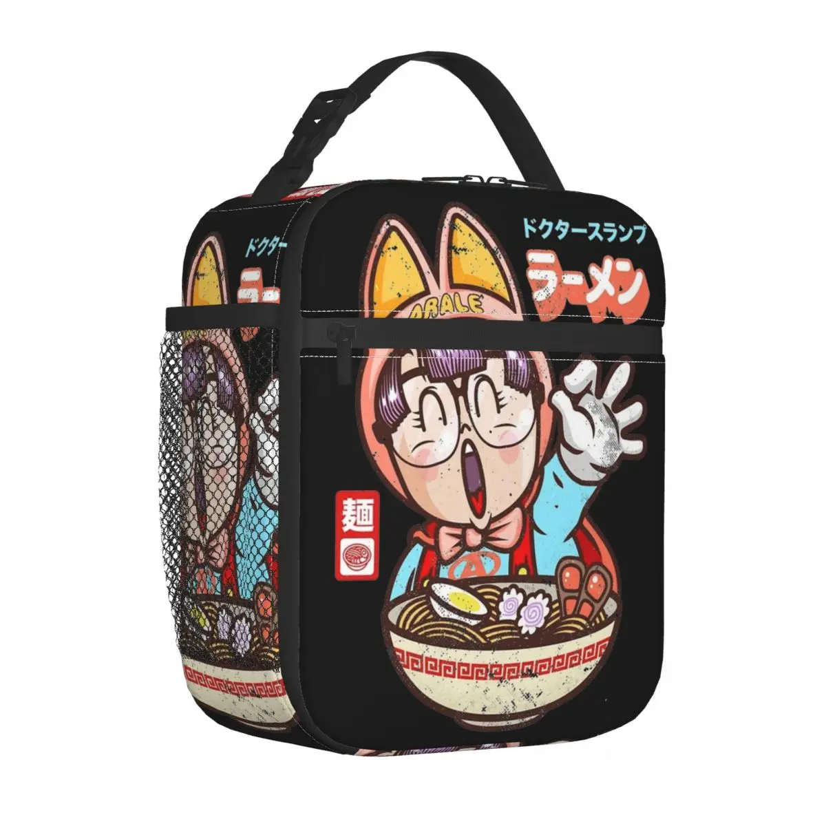 Arale Noodle Ramen Dr Slump borsa da pranzo isolata contenitore per pasti portatile borsa termica Tote Lunch Box Office Picnic Food Handbags