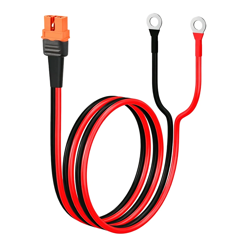 XT60IF To O-type Terminal Copper Nose Clip Wire Electric Vehicle Electric Board Battery Pair 1Plug Wire 12AWG, 14.9A Max, 0–357W