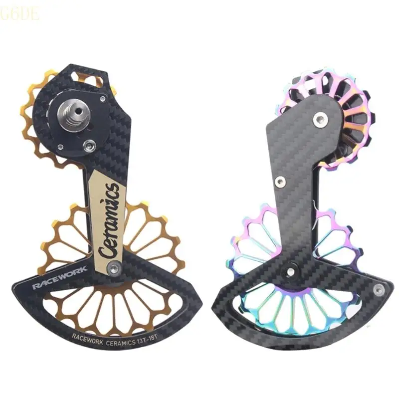 

G6DE Bicycles Carbon Fibers Ceramics Rear Derailleur 13-18T Pulley Guide Wheel for R8000 R8050 Bicycles Derailleur